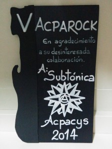 Placa conmemorativa ACPACYS-Subtónica